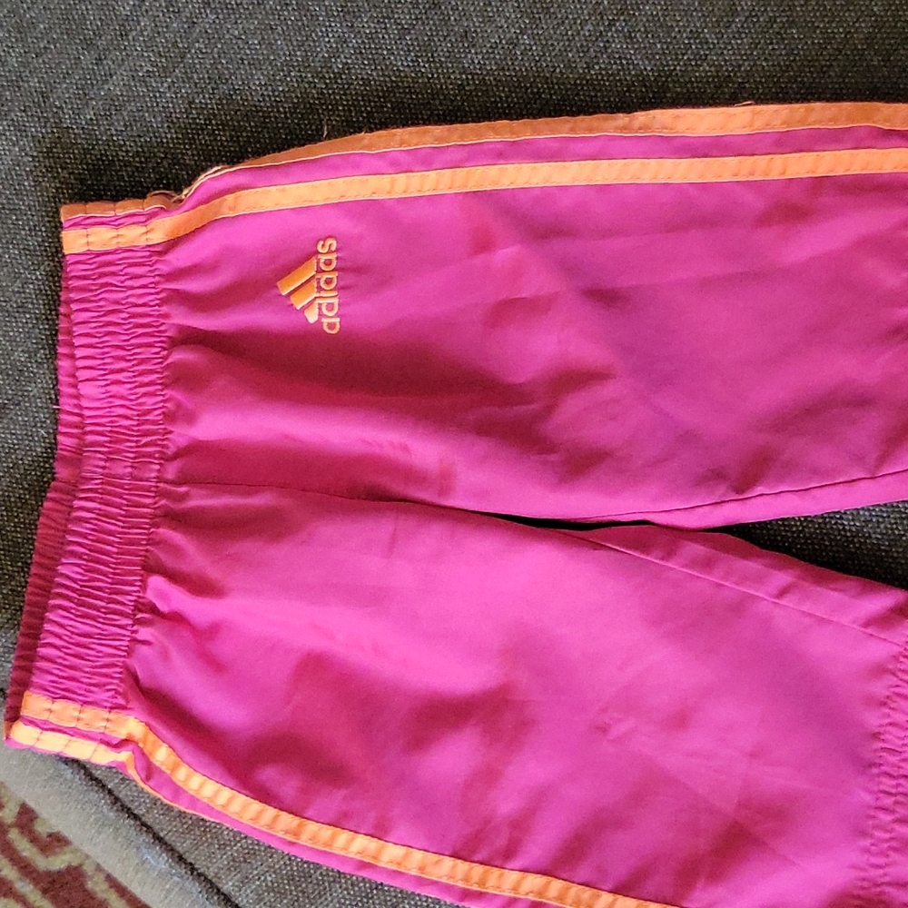 Pink 3month old girls Adidas pants